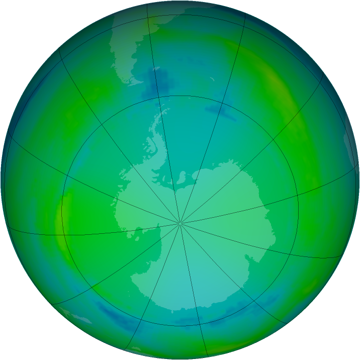 Ozone Map 1991-07-18